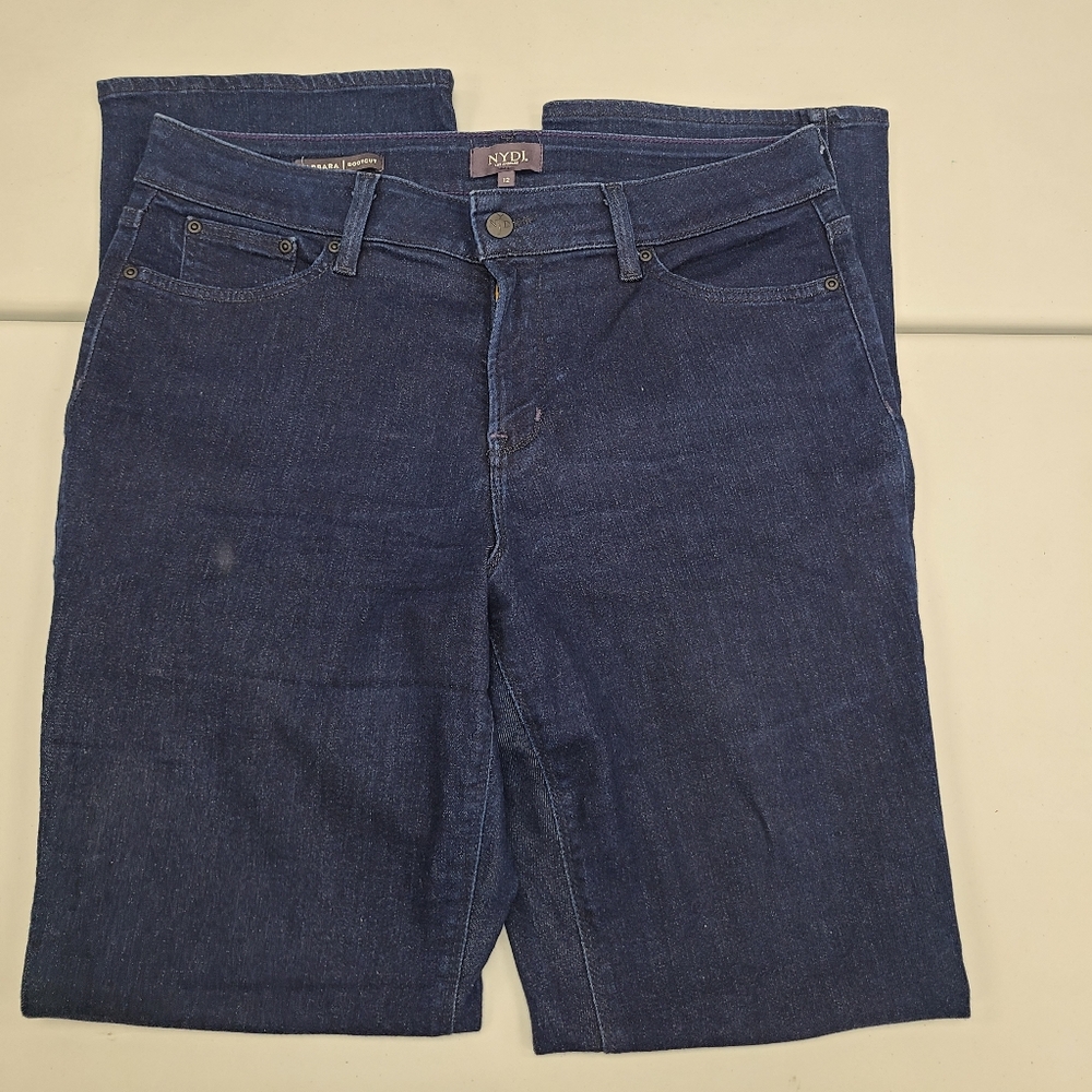 NYDJ Dark Blue Barbara Bootcut Jeans